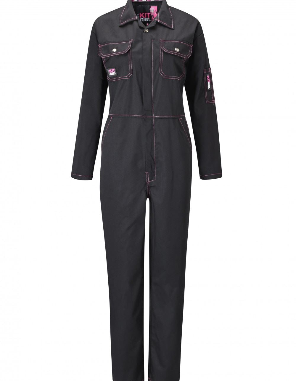 Womens Working Overalls - Black - Work Kit Girl