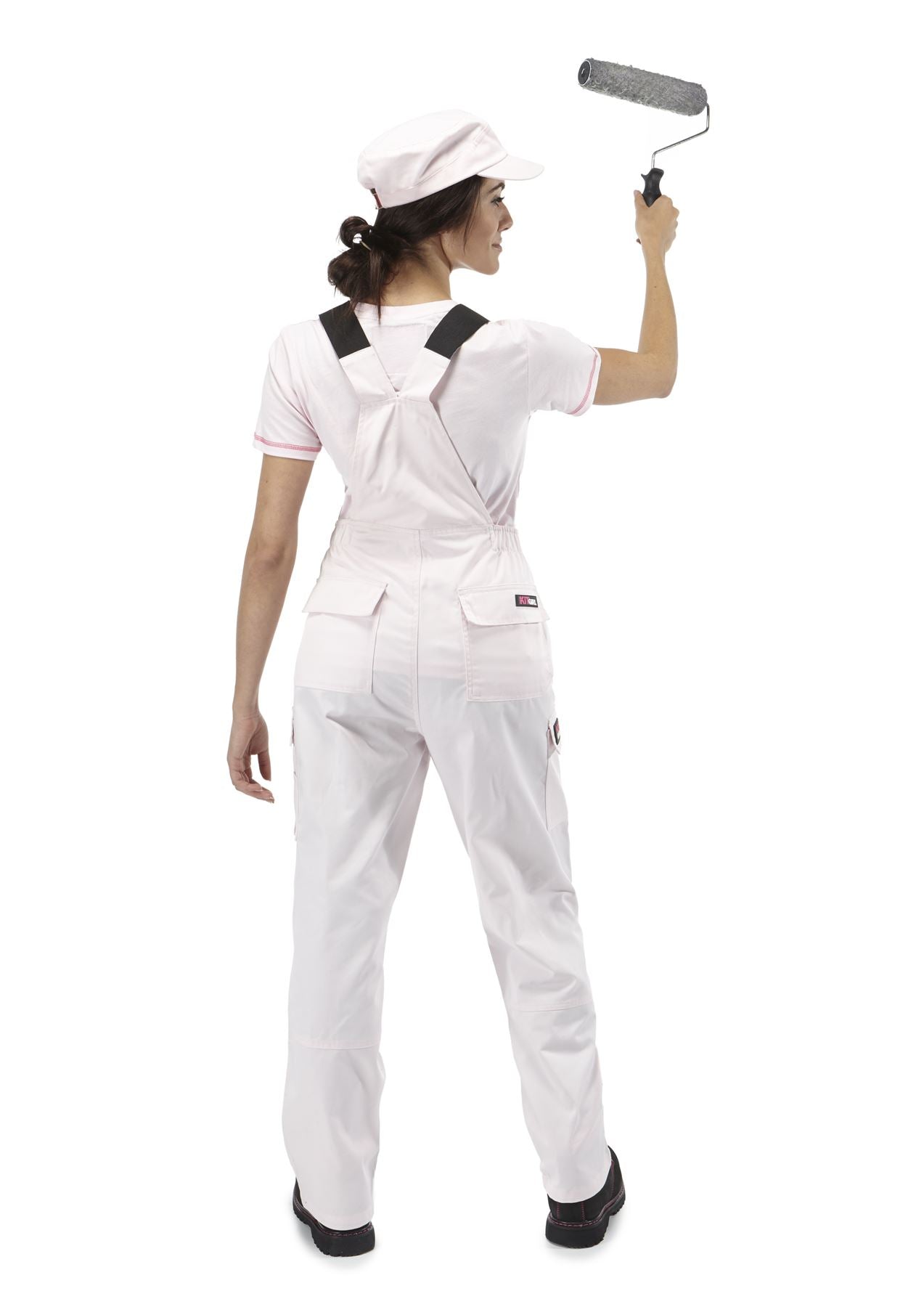 Womens Painters Bib and Brace - Pink - Work Kit Girl
