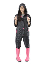 Load image into Gallery viewer, Womens Rain Suit - Black - Work Kit Girl