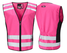 Load image into Gallery viewer, Womens See Me Hi Vis Pink Waistcoat/Vest - Pink - Work Kit Girl