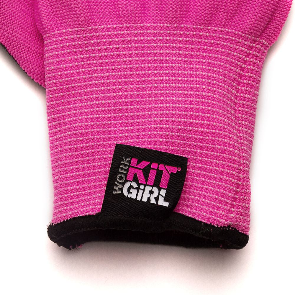 Womens Builders Latex Gloves 3 Pack - Pink - Work Kit Girl